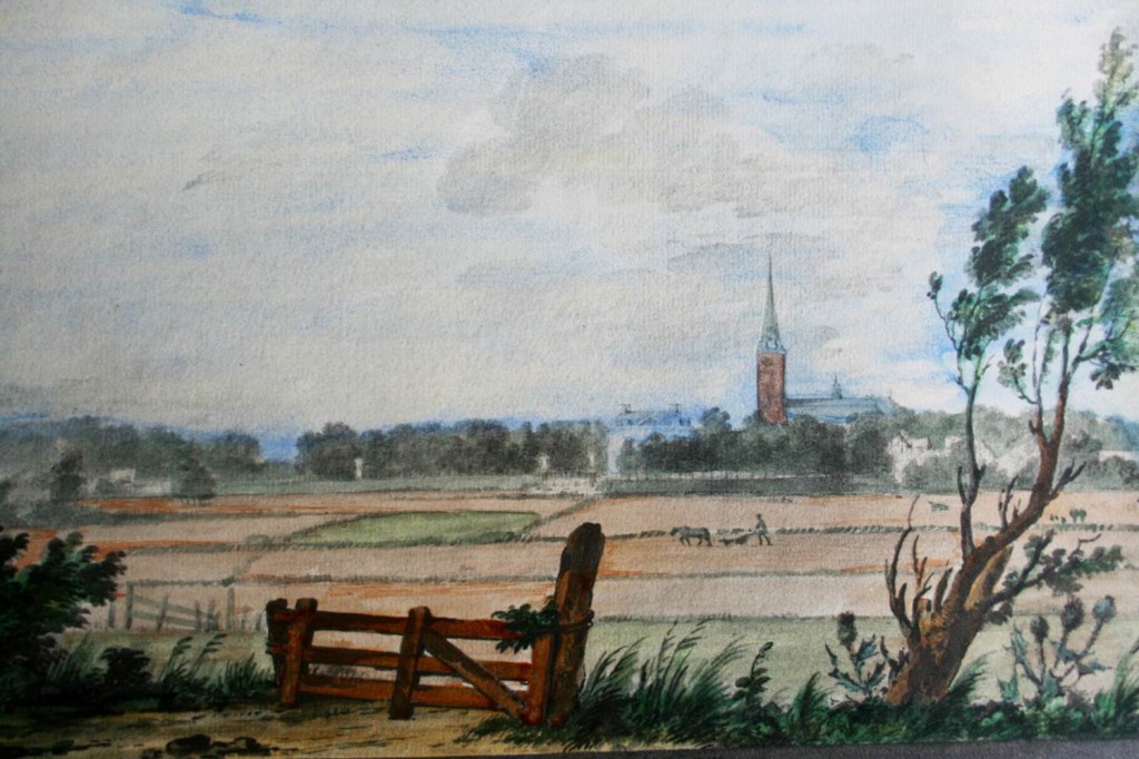 De oude kerktoren  van s-Gravenzande, zoals hij er op 5 mei 1809 nog bijstond